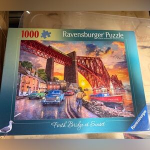 RAVENSBERGER 1000 Pc Puzzle used Forth Bridge at sunset